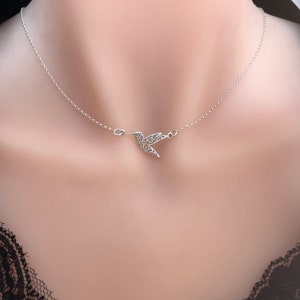 Sterling Silver Hummingbird Necklace