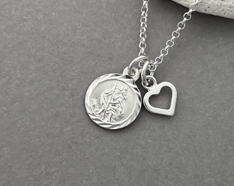 Sterling Silver Saint Christopher Necklace - Protection Necklace