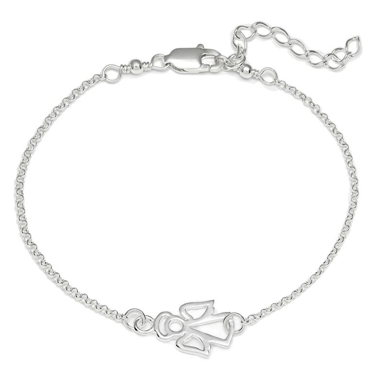 Silver guardian angel bracelet Clearance