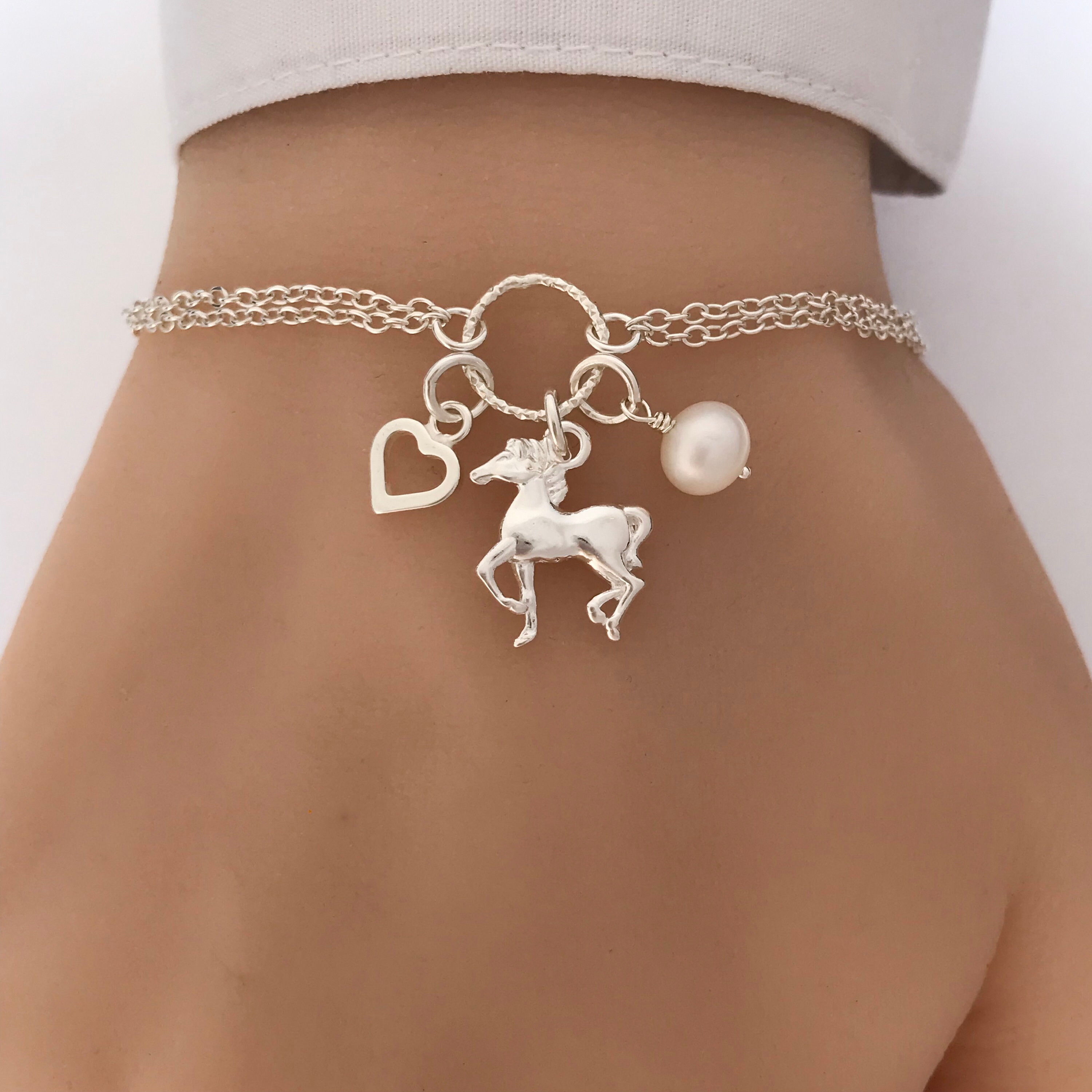 Sterling Silver Horse Bracelet Love My Horse bracelet Etsy