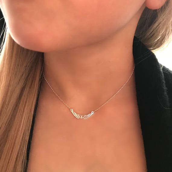Angel Wings Crystal Necklace – AROLORA