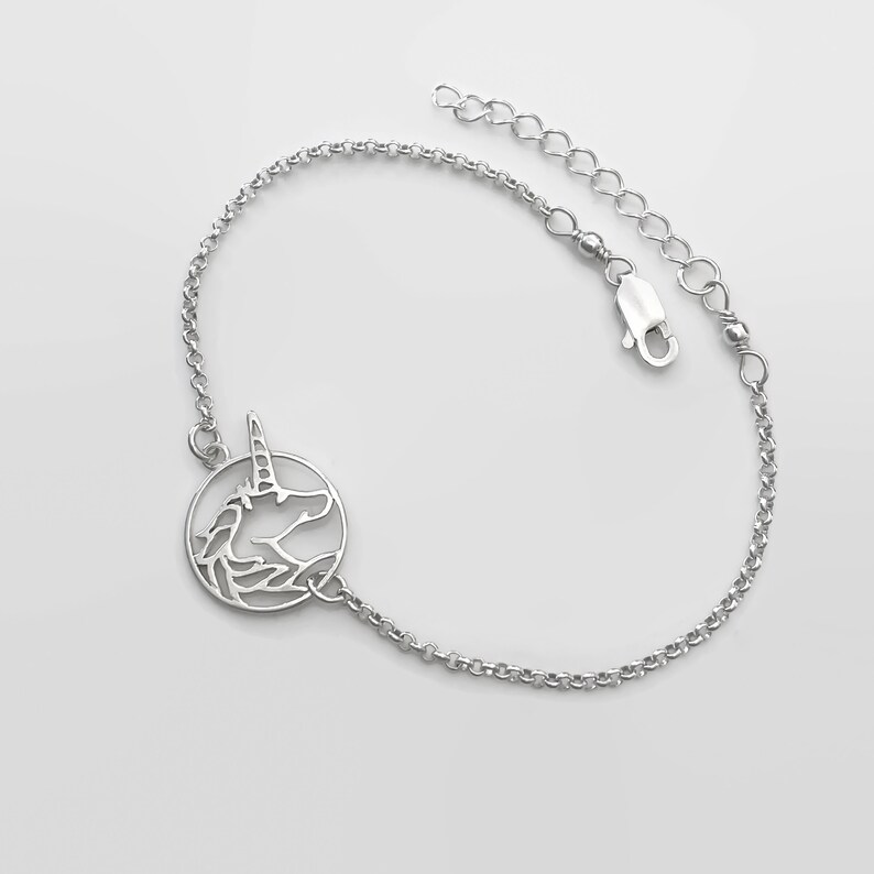 Silver unicorn bracelet Clearance