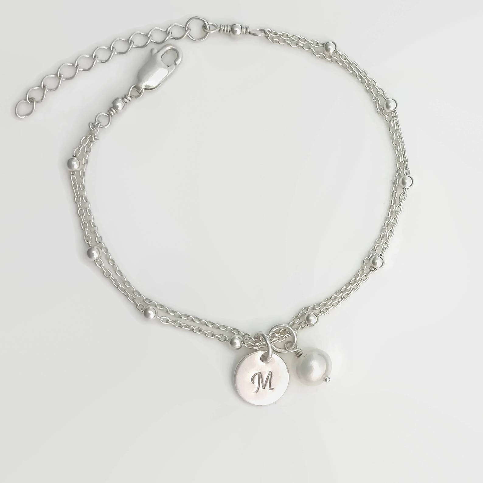 Sterling Silver Personalized Bridesmaid Bracelet Bridesmaid Etsy UK