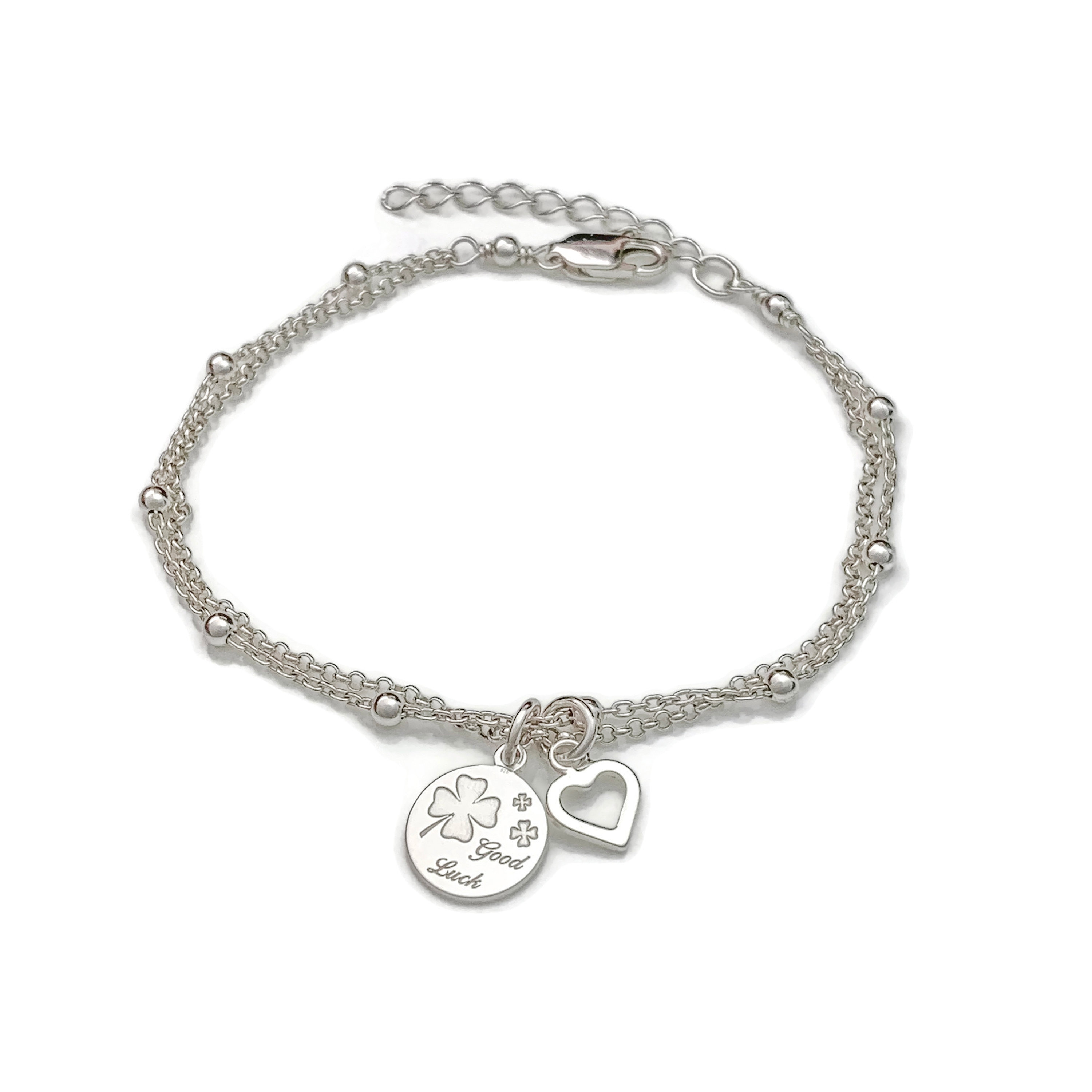 Silver good luck bracelet shop