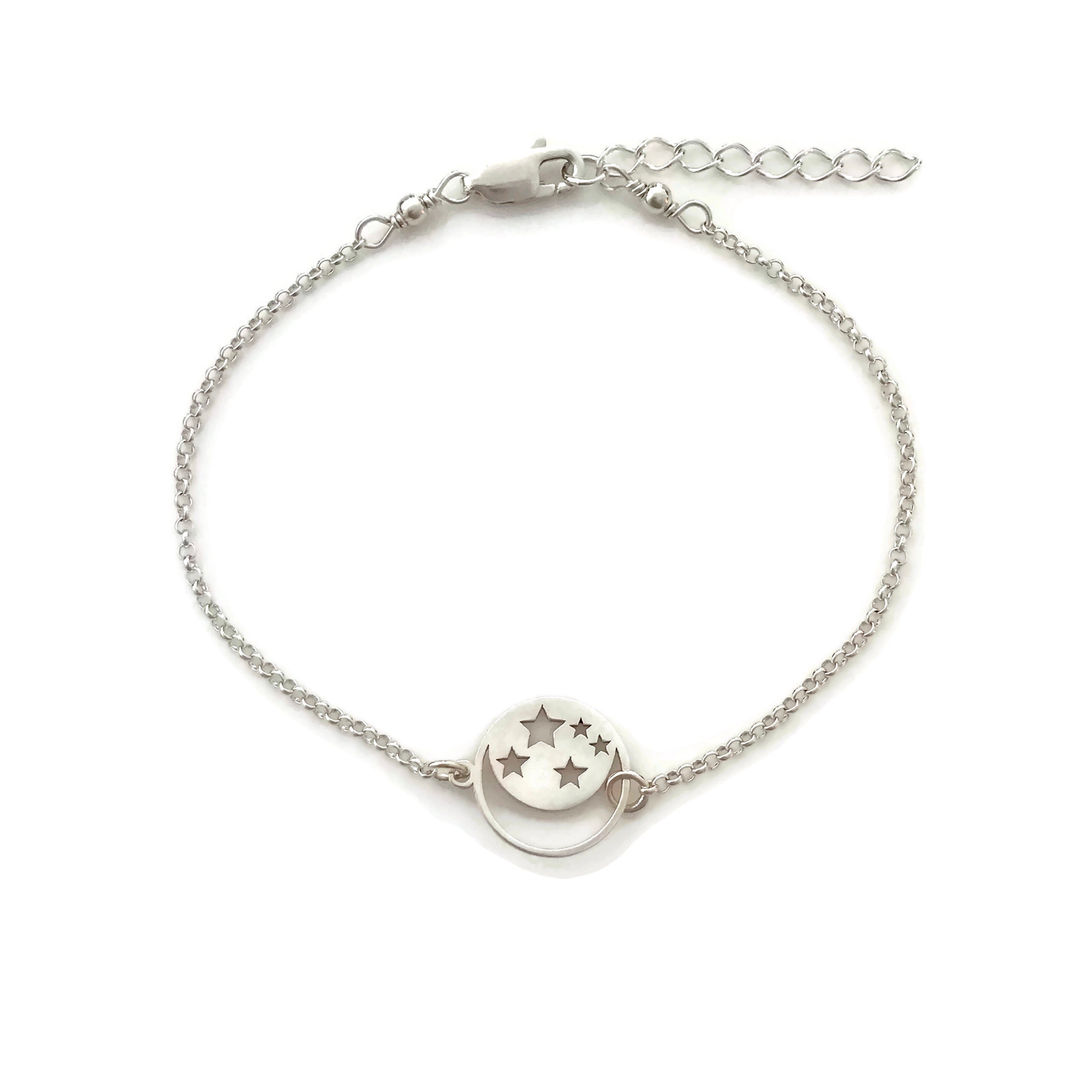 アクセサリー Indian Jewelry Star Silver Bracelet 925 Silver Star CZ Bracelet – Shine On – SSJ