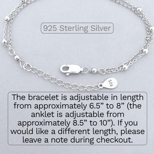 Elegante pulsera de alas de ángel en plata de ley: joya conmemorativa ajustable, regalo de condolencia perfecto. imagen 3