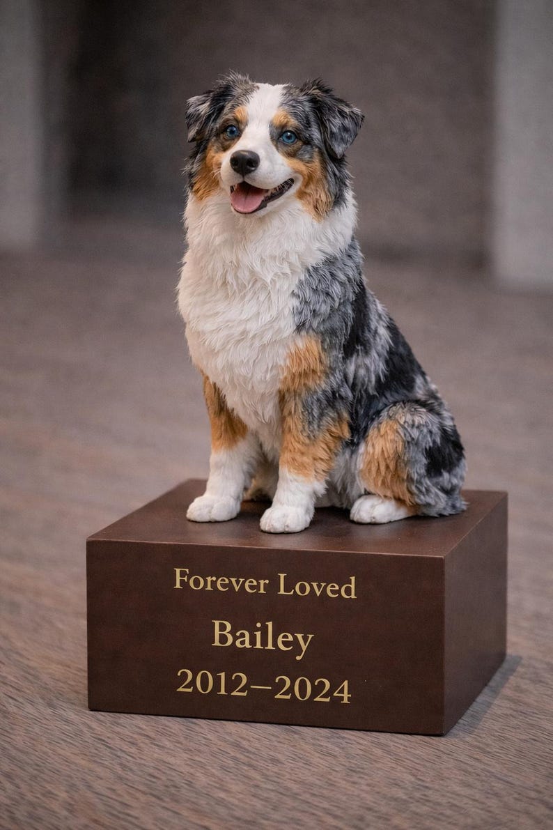 Custom Memory Animals Custom Pet Memorial Figurine From Photo, Personalized 3D Printed Pet ...