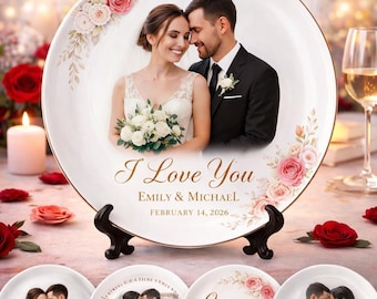 Custom Porcelain Photo Plate, Personalized Wall Display Keepsake, Memorial Recipe Plate