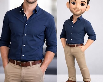 Custom Stylized Figurine From Photo, Personalized Cartoon Character Sculpture, Unique Custom Display Gift