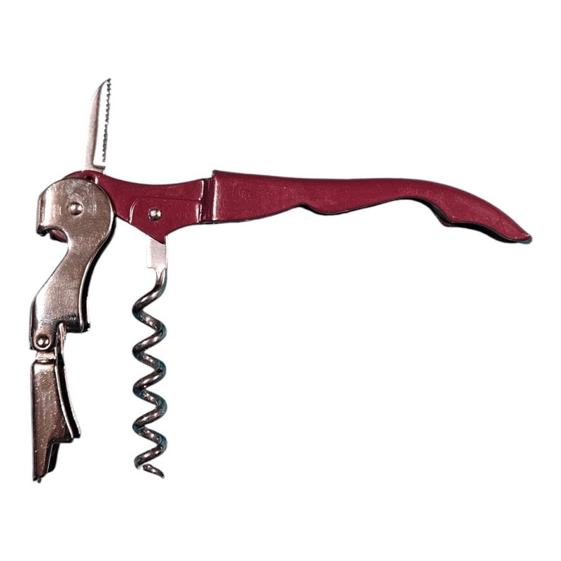 Personalized Wine Bottle Opener, Custom Engraved Corkscrew Gift, Wedding Favor, Anniversary Keepsake Burgundy