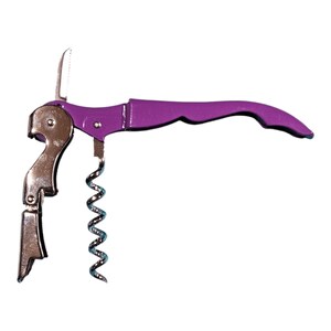 Personalized Wine Bottle Opener, Custom Engraved Corkscrew Gift, Wedding Favor, Anniversary Keepsake Dark Purple