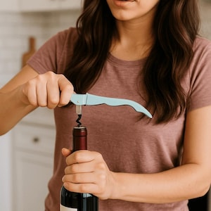 Personalized Wine Bottle Opener, Custom Engraved Corkscrew Gift, Wedding Favor, Anniversary Keepsake image 2