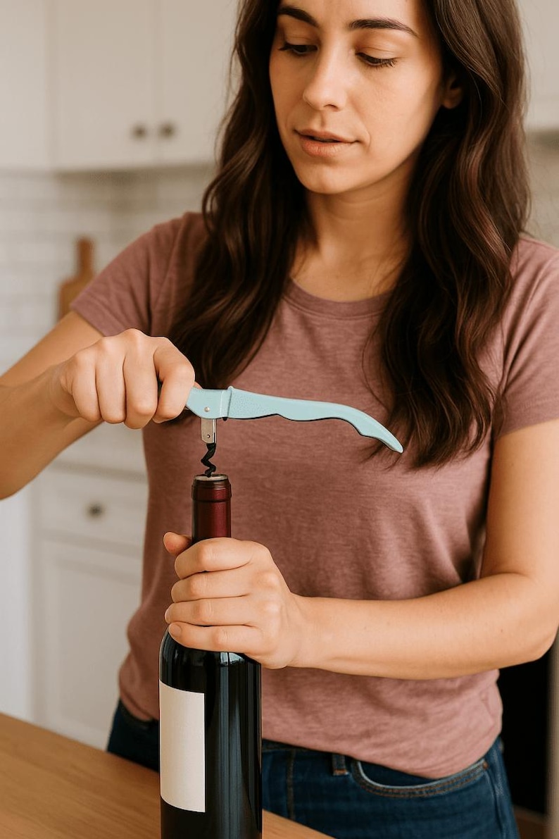 Personalized Wine Bottle Opener, Custom Engraved Corkscrew Gift, Wedding Favor, Anniversary Keepsake image 2