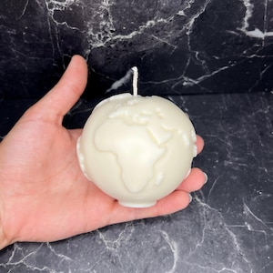 Vela globo terráqueo | Vela globo | Vela de la Tierra | globo terráqueo | Amante de los viajes | Idea de regalo | Decoración | Cera de colza | vegano