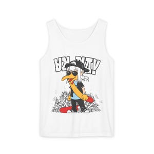 タンクトップ - 面白い漫画スタイル、かわいいノースリーブシャツ、風変わりなグラフィックTシャツ、ユーモラスな夏のアパレル、男女兼用カジュアルトップス