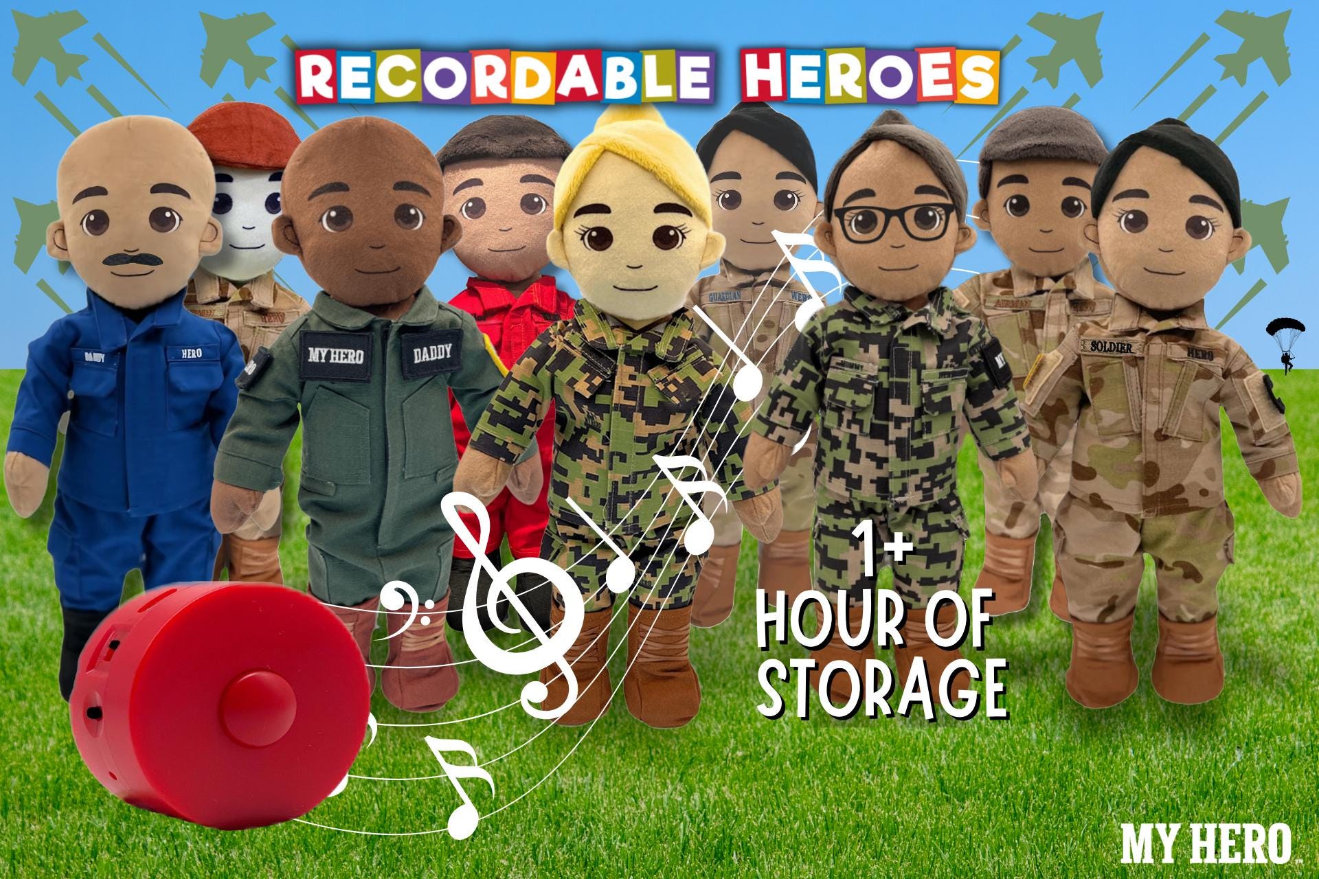 Recordable Military Deployment Doll, Personalized Military Doll, Keepsake for Military Families, A Unique Alternative to Recordable Books!