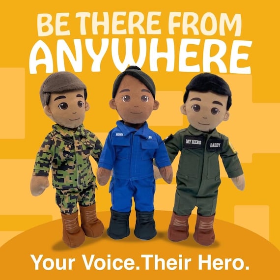 Recordable Military Dad Plush Doll, Custom Deployment Gift