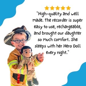 Kids Military, Military Gift, Deployment Doll, Daddy Doll, Mommy Doll, Recordable Doll, Military Doll, Navy Doll, Air Force Doll, Marine Doll, Army Doll, Coastie Doll, Space Force Doll, Sailor Doll, Soldier Doll, Guardian Doll, Talking Doll, Talking Plush, Personalized Doll, Custom Doll, Comfort Doll, Military Child Gift, Firefighter Doll, Firefighter Teddy Bear, Fire Fighter Plush, Firefighter Plush, Nurse Doll, Doctor Doll, Medical Doll, EMT Doll, First Responder Doll