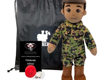 Recordable Marine Daddy Doll – Personalized Military Comfort Doll for Kids | USMC Deployment Gift, Custom Hero Plush