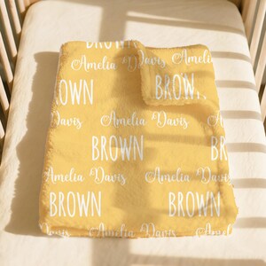 Personalized Baby Blanket, Custom Blanket for Newborn, Baby Name Blanket, Nursery Blanket, Baby Boy or Baby Girl Announcement, Kids Blanket