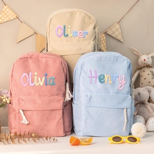 Personalized Kids Backpack With Name,Custom Name Toddler Book Bag for Back to School, Cute Birthday Gifts for Children,Gifts for Girls Boys