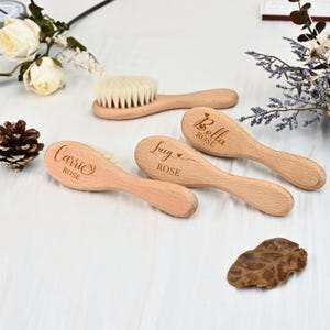 Personalized Monogrammed Hair Brush, Newborn Hair Brush, Gift for Baby, Custom Wooden Baby Hair Brush, Baby Shower Gifts, Baby Shower Gift