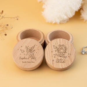 Kinder-Zahnfee-Box, Baby-Shower-Geschenk, neue Baby-Geschenke, hölzerne Zahnfee-Box, hölzerne Box, kundenspezifische Baby-Namens-Zahnbox, verlorener Zahn-Halter