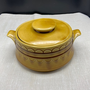 Vintage Coventry Castiliaanse overdekte braadpanschotel - Homer Laughlin Castiliaanse Granada braadpanschotel met deksel - Made in USA