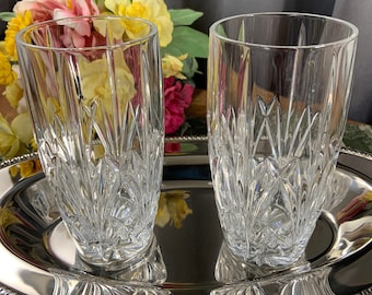 Waterford Marquis Crystal Highball Glasses - Brookshire Pattern Oversize Highball Glasses - Set of 2