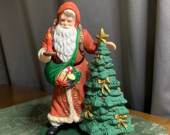 1999 Grandeur Noel Collector's Series Vintage Christmas 3 Pc Santa