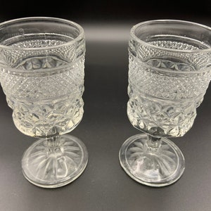 Wexford cut glass claret wine glass by Anchor Hocking - Wexford wine glass - Wexford juice glass