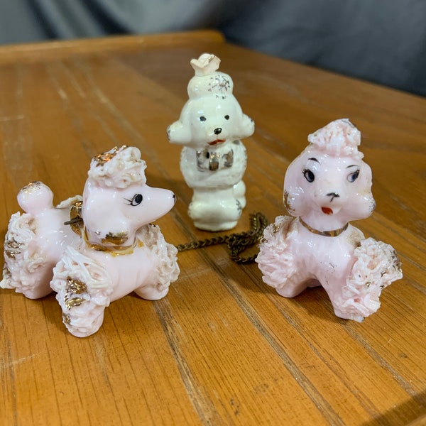 Vintage Spaghetti Poodles - set of 3 - made in Japan