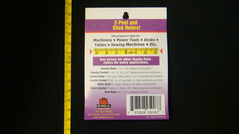 Metri-center™ Adhesive Ruler for Crafts, Sewing, Quilting, Card Making ...