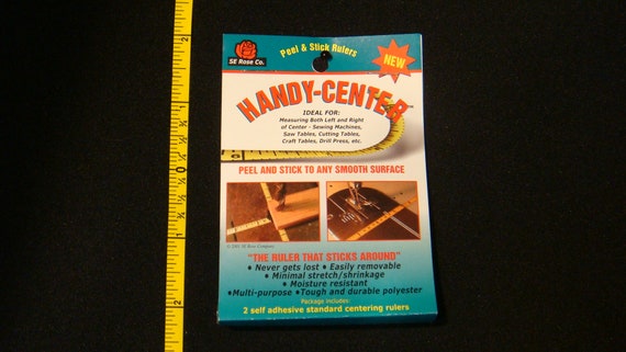 Handy-Center™ self adhesive strip Rulers used as sewing ruler, quilting ruler, craft ruler, card making ruler - 2 per package