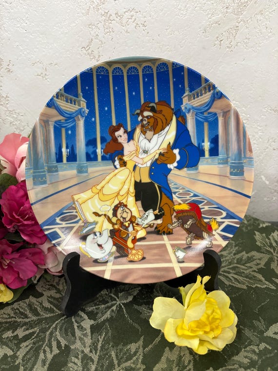 Love's First Dance Plate #417E - Beauty & the Beast Plate - Edwin