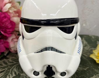 Vintage Star Wars Stormtrooper Helmet Piggy Bank - Stars Wars New Hope Ceramic Coin Bank -