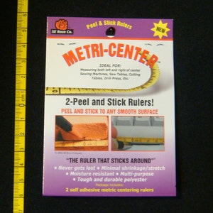 Metri-Center™ adhesive Ruler for crafts, sewing, quilting, card making.