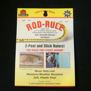 Rod-Rule™ adhesive Ruler for fishing, wading, boating, and snorkeling - 2 per package - Fishing gifts
