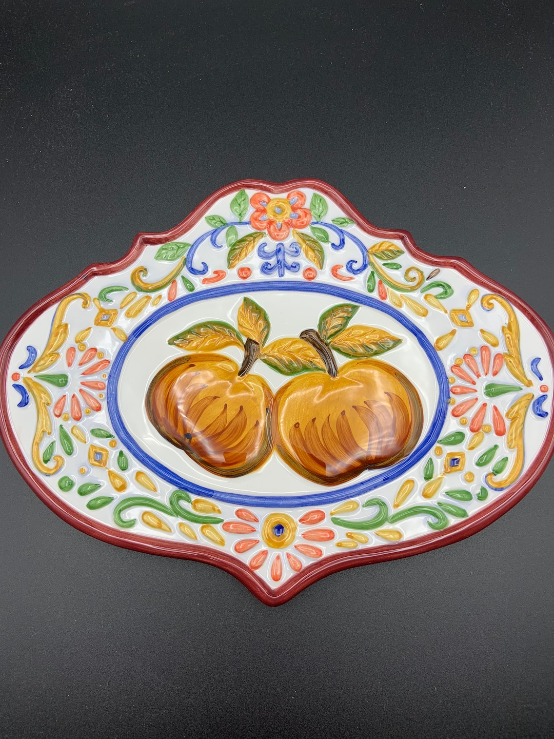 Ceramic Fruit Trivet Ceramic Fruit Wall Hanging Plate Kitchen Home