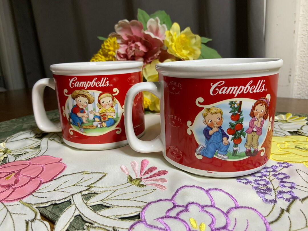 Vintage Campbell's Soup Mugs Houston Harvest Soup Cups Etsy
