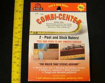 Combi-Center™ self adhesive strip Ruler used for sewing, quilting, craft, card making - inches and metric - 2 per package