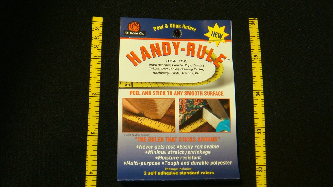 Handy-rule™ Adhesive Ruler Used for Sewing, Quilting, Crafting, Card ...