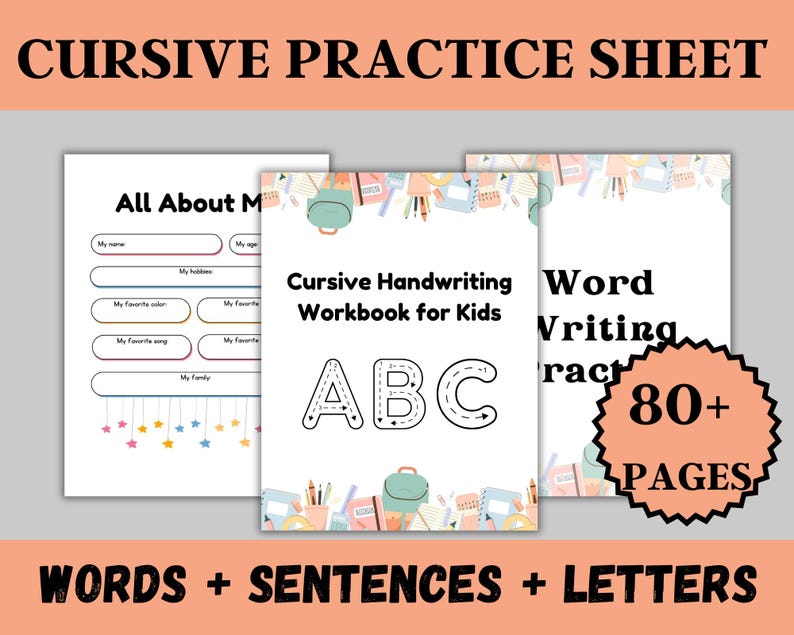 Printable Cursive Handwriting Worksheets | Writing Practice PDF ...