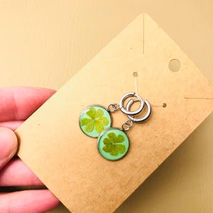 Orecchini A Goccia In Resina Con Fiori Essiccati Naturali, Fatti A Mano, Orecchini Trasparenti Unici Con Foglie E Fiori Veri, Regalo Originale Per Donne