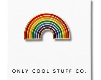 Spilla smaltata arcobaleno / accessorio LGBTQ+ Pride per la visibilità queer e alleata