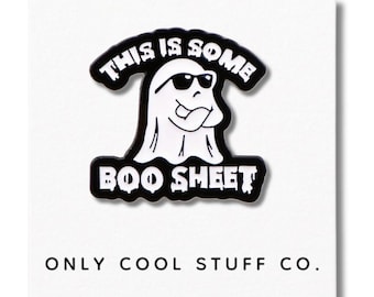 Boo Sheet Enamel Pin | Funny Halloween Accessory for Ghost and Pun Lovers