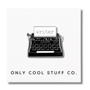 Typewriter Enamel Pin, Gifts for Her, Gifts for Him, Typewriter Pin, Writer Pin, Inspirational Pins, Pin Gifts, Gifts for Writers, Pin Gift