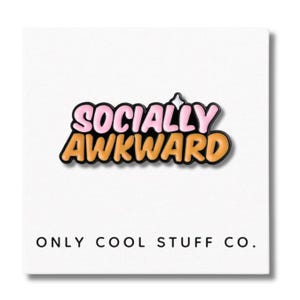 Socially Awkward Emaille Pin: Introvert Humor