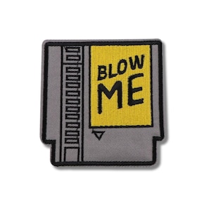 Blow Me Embroidered Iron-On Patch, Patches, Patches for Jackets, Patches for Bags, Patches for Hats, Gift for Him, Gift for Her, Video Games