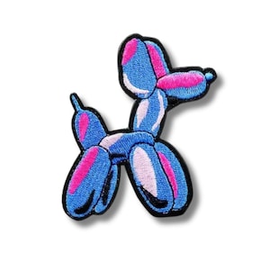 Balloon Dog Embroidered Iron-on Patch, Patches, Patches for Jackets, Patches for Bags, Patch for Hat, Gifts for Him, Gifts for Her, Dog Gift